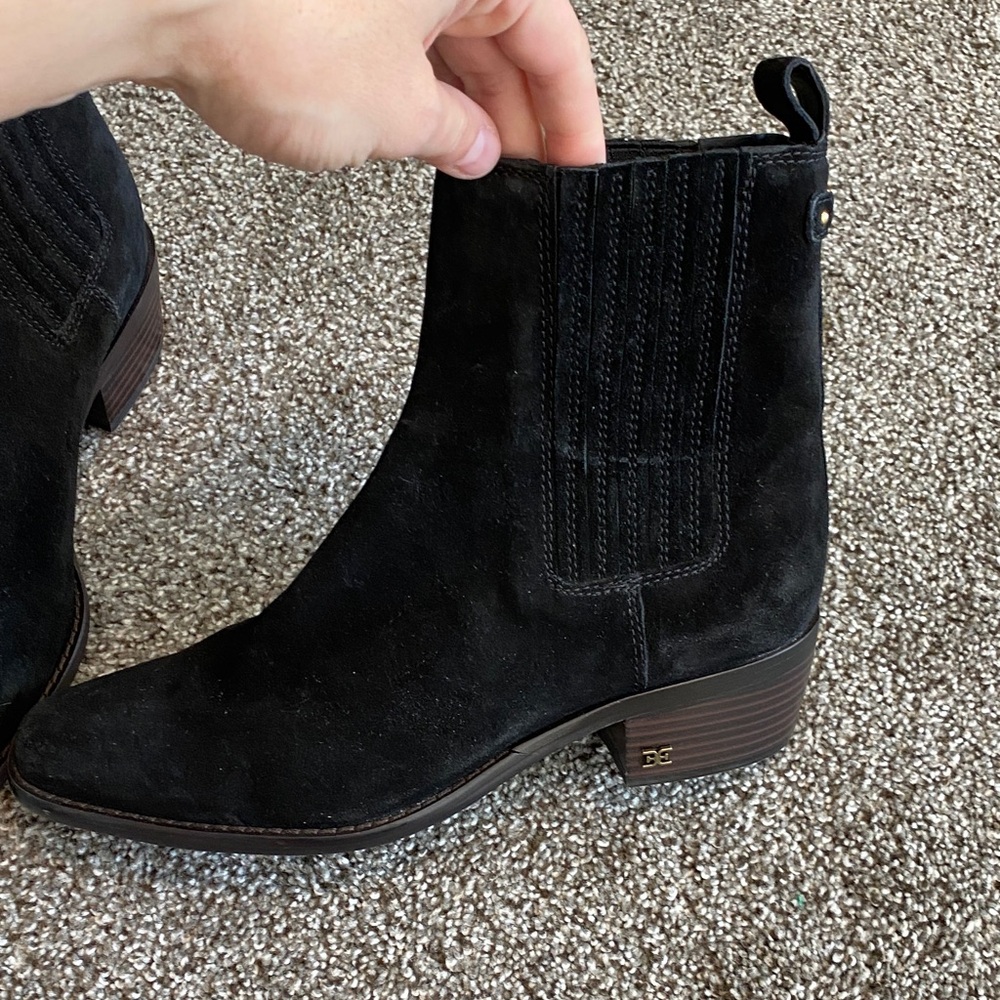 Sam Edelman Dark Suede Ankle Booties - Picture 7 of 10